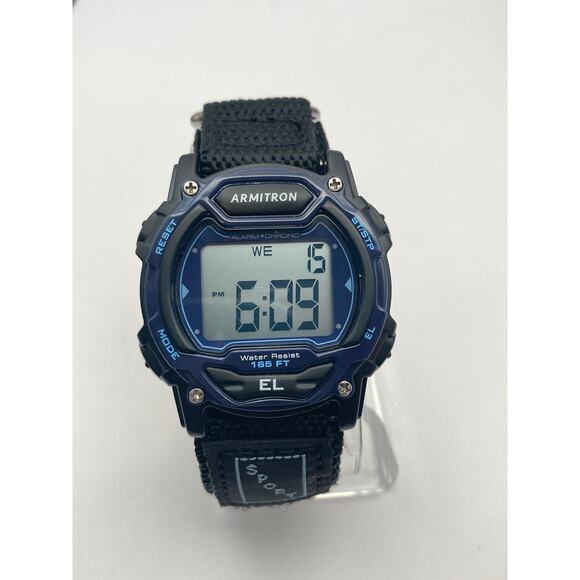 Armitron EL Pro Sports Men Multifunction Sorts Digital Watch 39mm Timer WR 165ft - Picture 5 of 8
